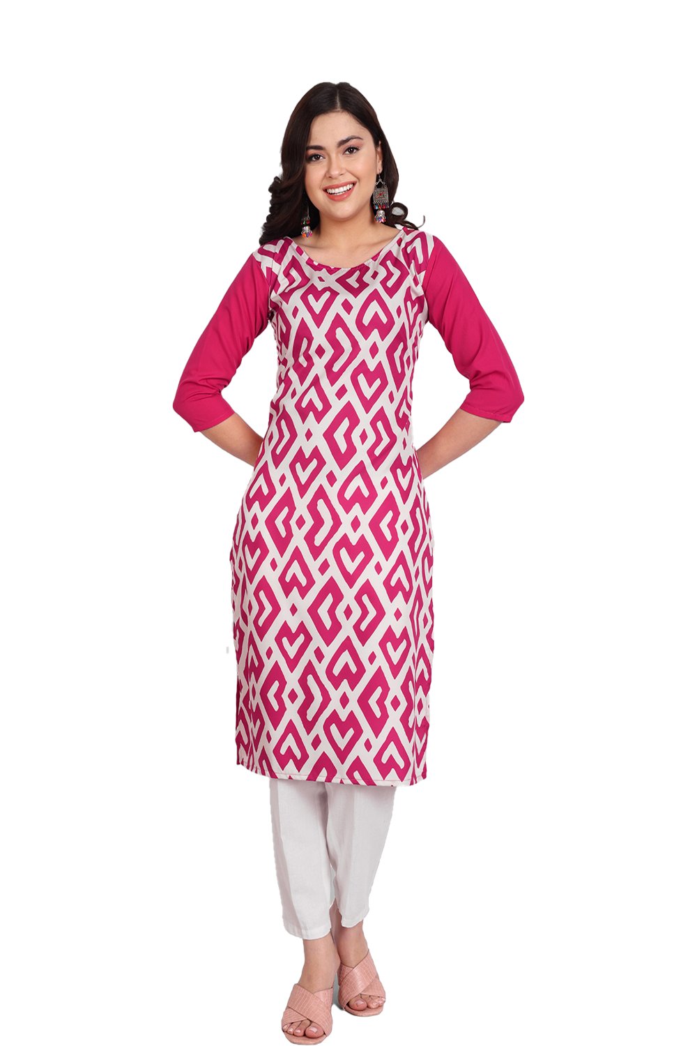 Crape Kurti 2 Daily Wear Wholesale Printed Kurtis
